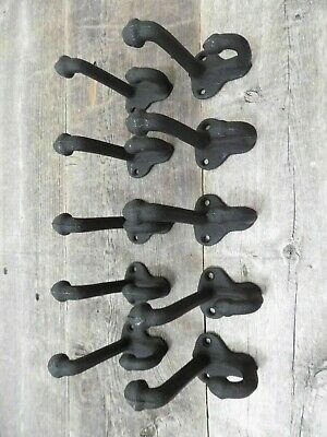 1 Cast Iron Antique Style SWIVEL Coat Hooks Hat Hook Rack Hall Tree  Restoration